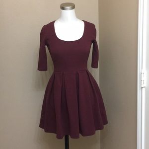 Like new Jack Wills maroon casual dress 3/4 sleeve